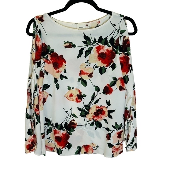 WILFRED Floral White Pozzi Cold Shoulder Blouse SZ Small - Picture 4 of 9